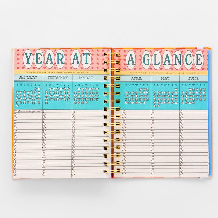 12 Month Medium Planner, Living & Loving It Orange Red