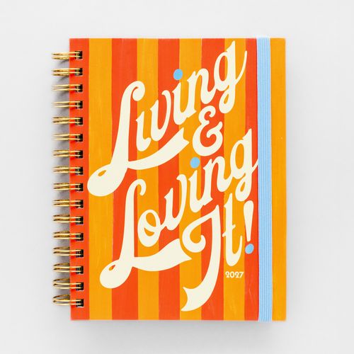 12 Month Medium Planner, Living & Loving It Orange Red