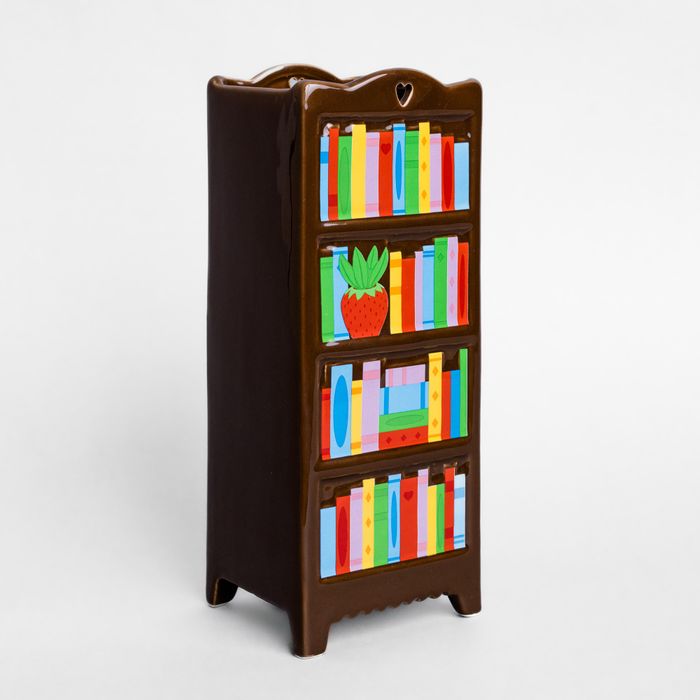 Ceramic Vase, Bookshelf
