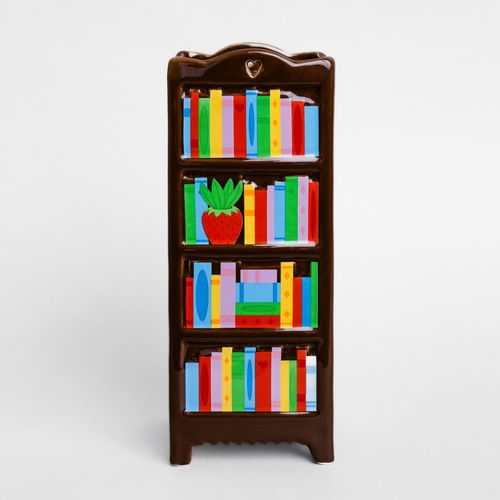 Ceramic Vase, Bookshelf