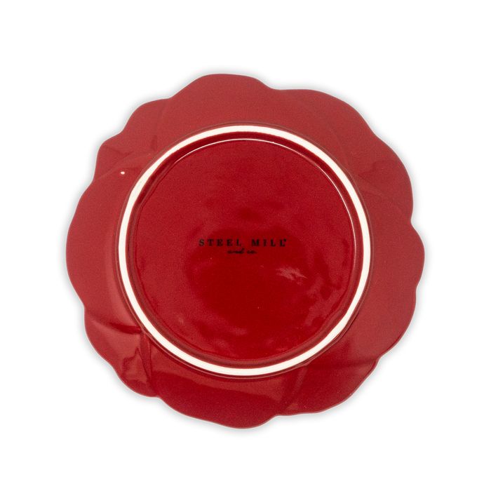 Embossed Trinket Tray, Red Rose