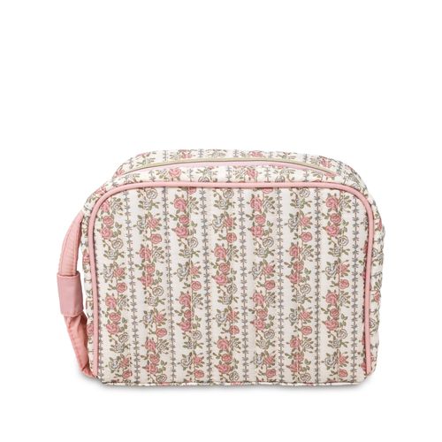 Toiletry Case - Striped Rose Trellis