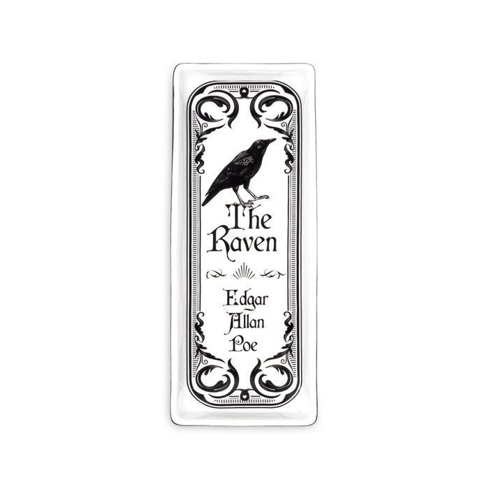 Literary Trinket Tray, The Raven - White