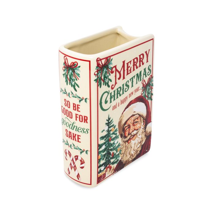 Large Book Vase - Santa is Coming to Town