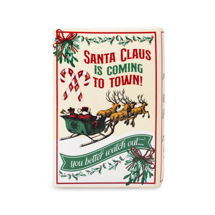 Large Book Vase - Santa is Coming to Town