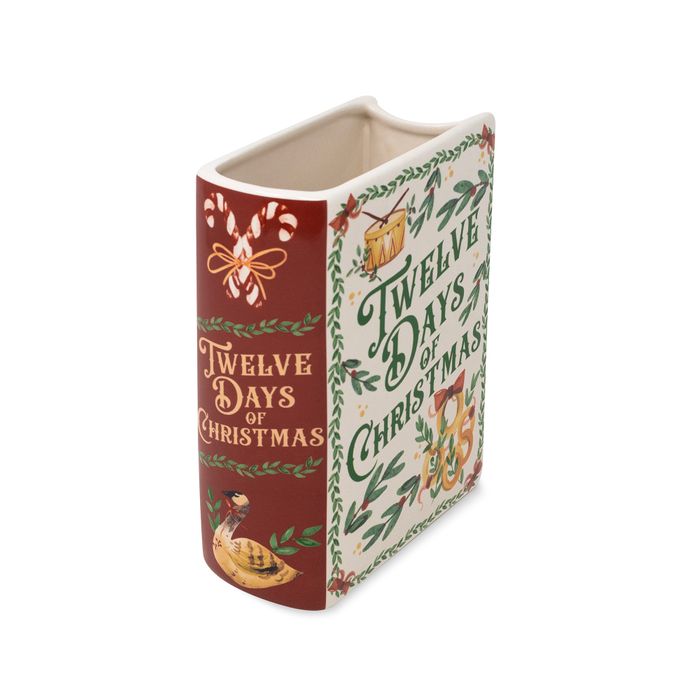 Large Book Vase - Twelve Days of Christmas