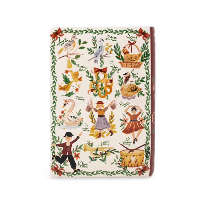 Large Book Vase - Twelve Days of Christmas