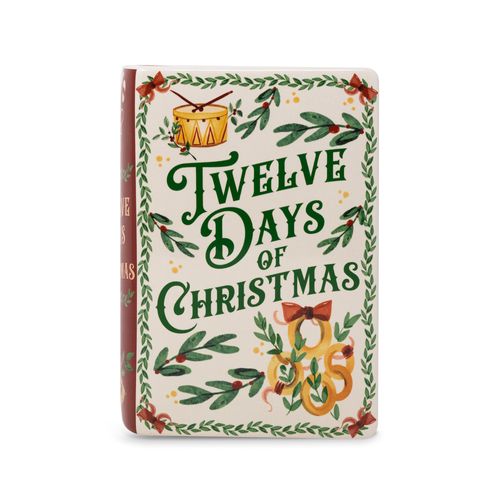 Large Book Vase - Twelve Days of Christmas