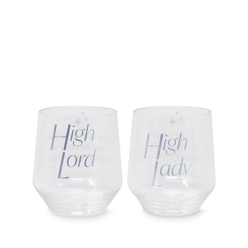 Acrylic Stemless Wine Glass Set, Night Court