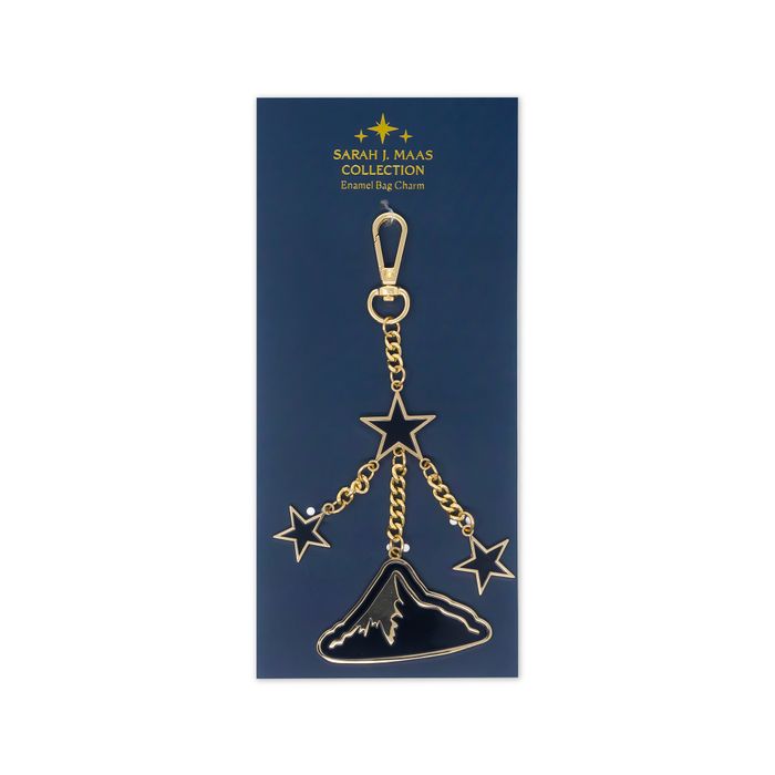 Enamel Bag Charm, Mountains and Stars