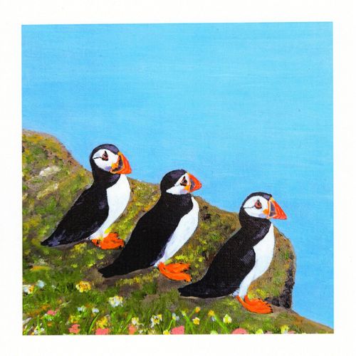 Fine Art Prints - Puffins, Flamingo and Carousel Horse