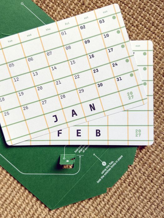 Squared: 2027 monthly desk calendar