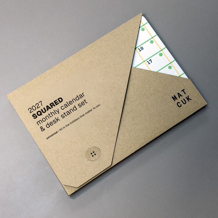 Squared: 2027 monthly desk calendar