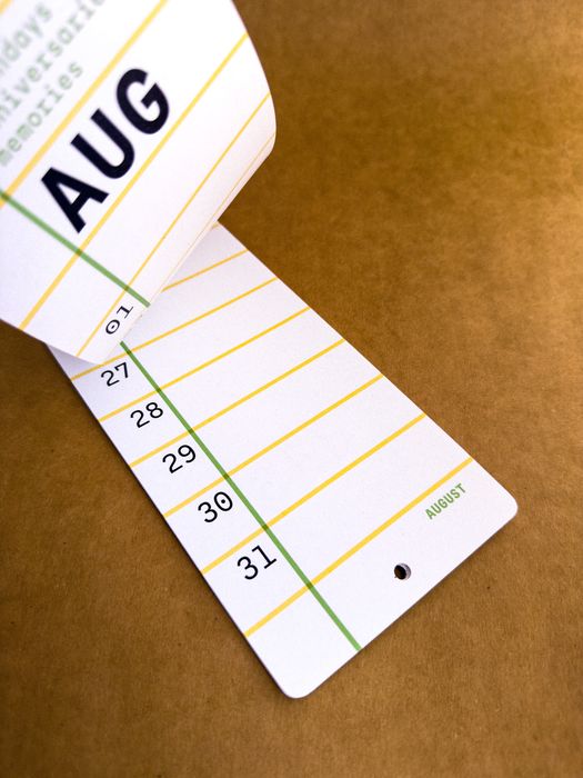 Squared: Perpetual, undated slim wall calendar