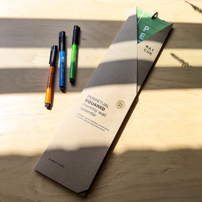 Squared: Perpetual, undated slim wall calendar
