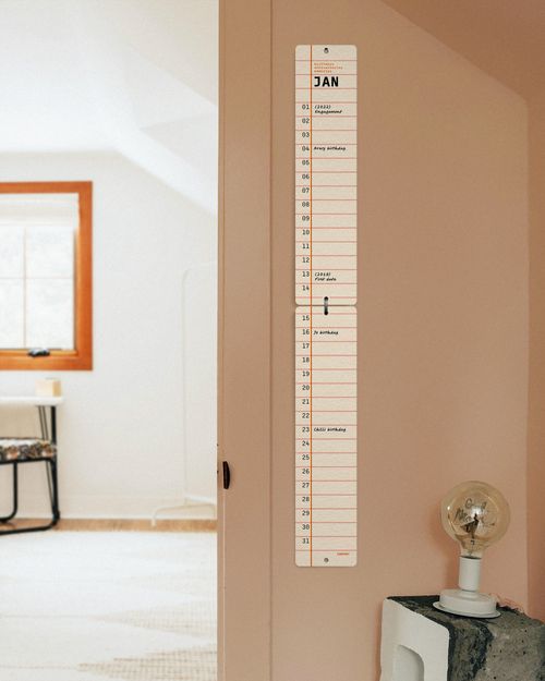Squared: Perpetual, undated slim wall calendar