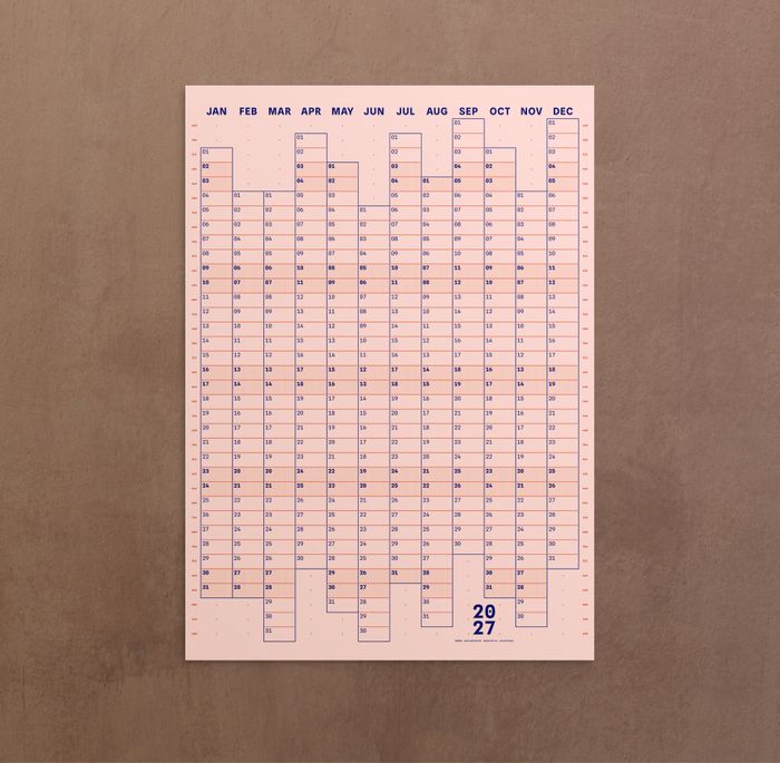 Dotline: 2027 yearly wall planner
