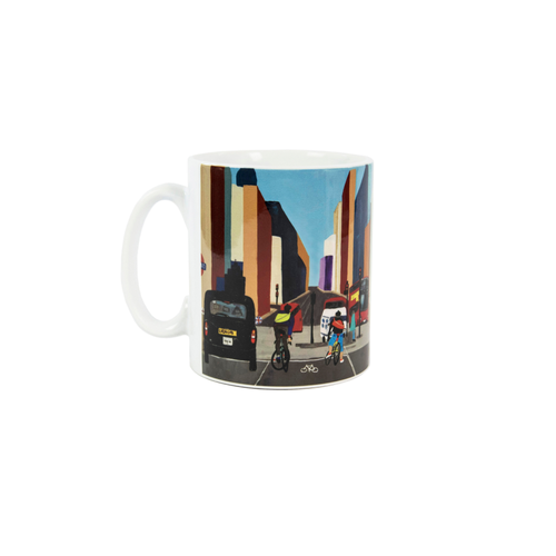 Premium British Ceramic Drinkware: London Cityscape and Patriotic taxi