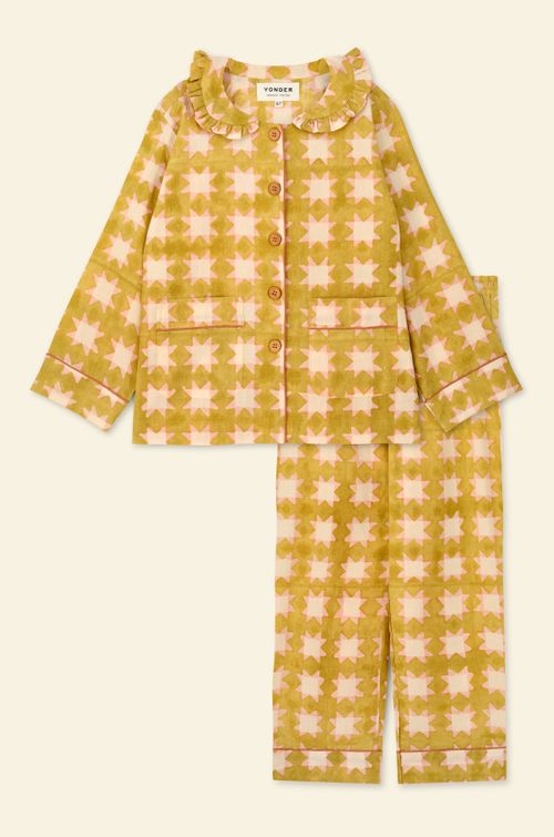 Kids' Frill Pyjama Set | Carousel Honey