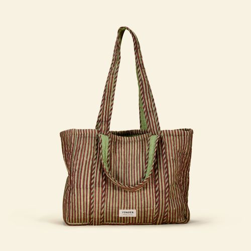 Quilted Carry All | Candy Stripe Choc Chip