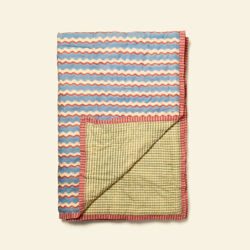 Organic Cotton Quilt | Wiggle | Sky