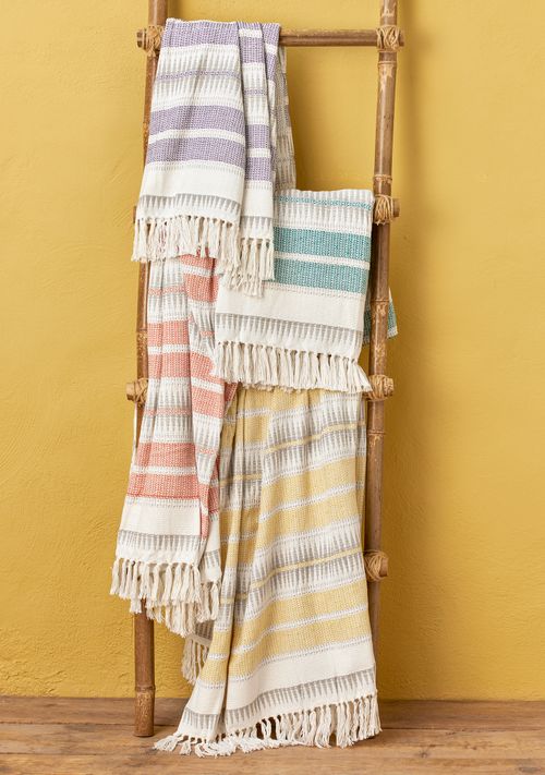 Jalkala soft recycled cotton throws