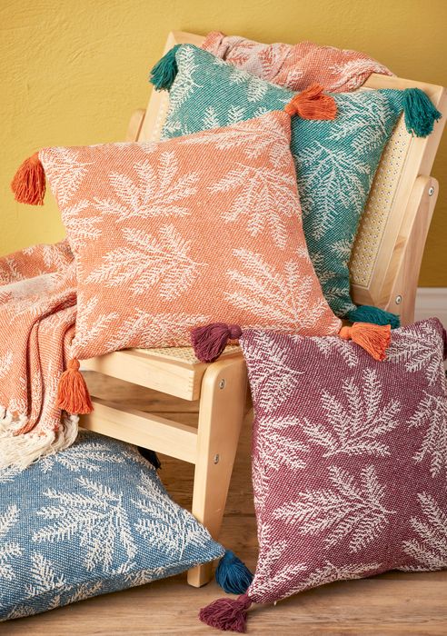 Recycled Cotton Leaf Cushion Covers & Throws