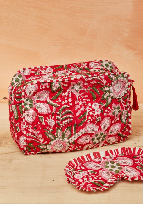 Gulab Floral Block Print Furnishings, Accessories & Clothing