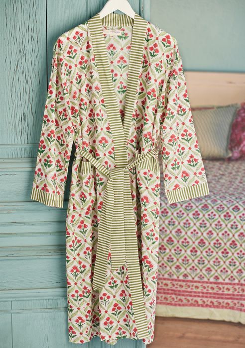 Lattice Block Print Furnishings, Accessories & Clothing