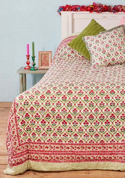 Lattice Block Print Furnishings, Accessories & Clothing