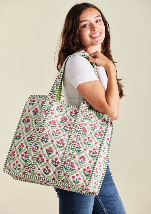 Lattice Block Print Furnishings, Accessories & Clothing