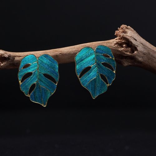 Monstera Leaf Earrings