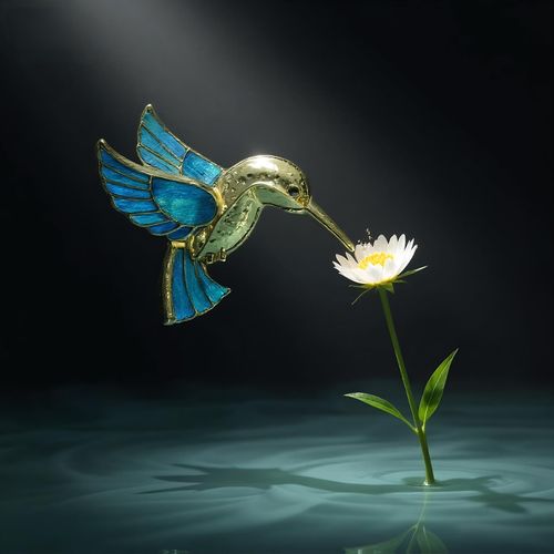 Hummingbird Brooch