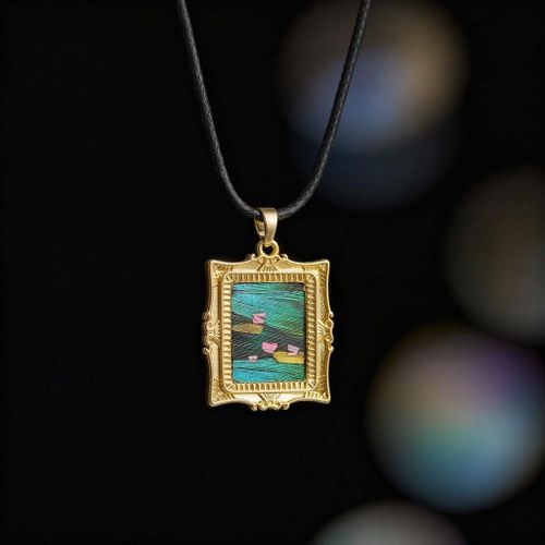 Monet Water Lilies Pendant