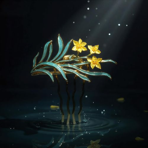 Daffodil Hair Comb