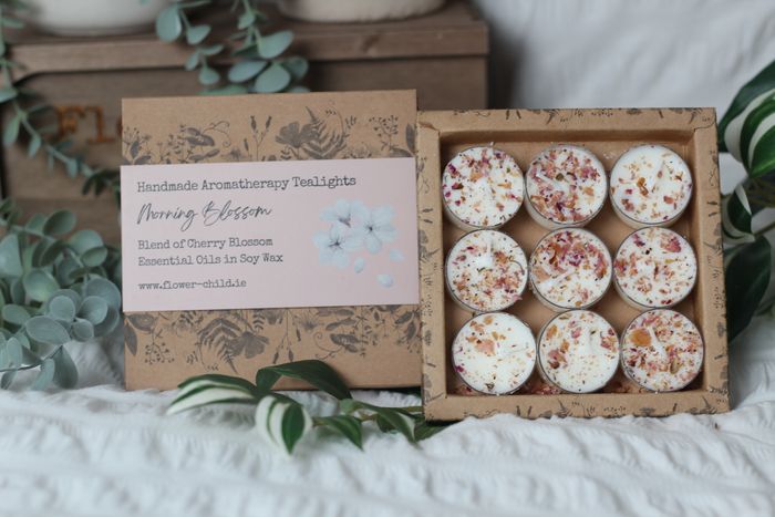 Morning Blossom Tea Light Set – 9 Pack