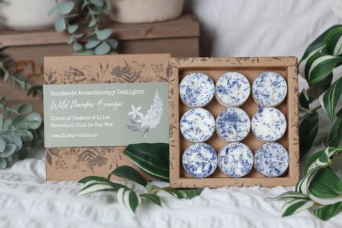 Wild Meadow Breeze Tea Light Set – 9 Pack