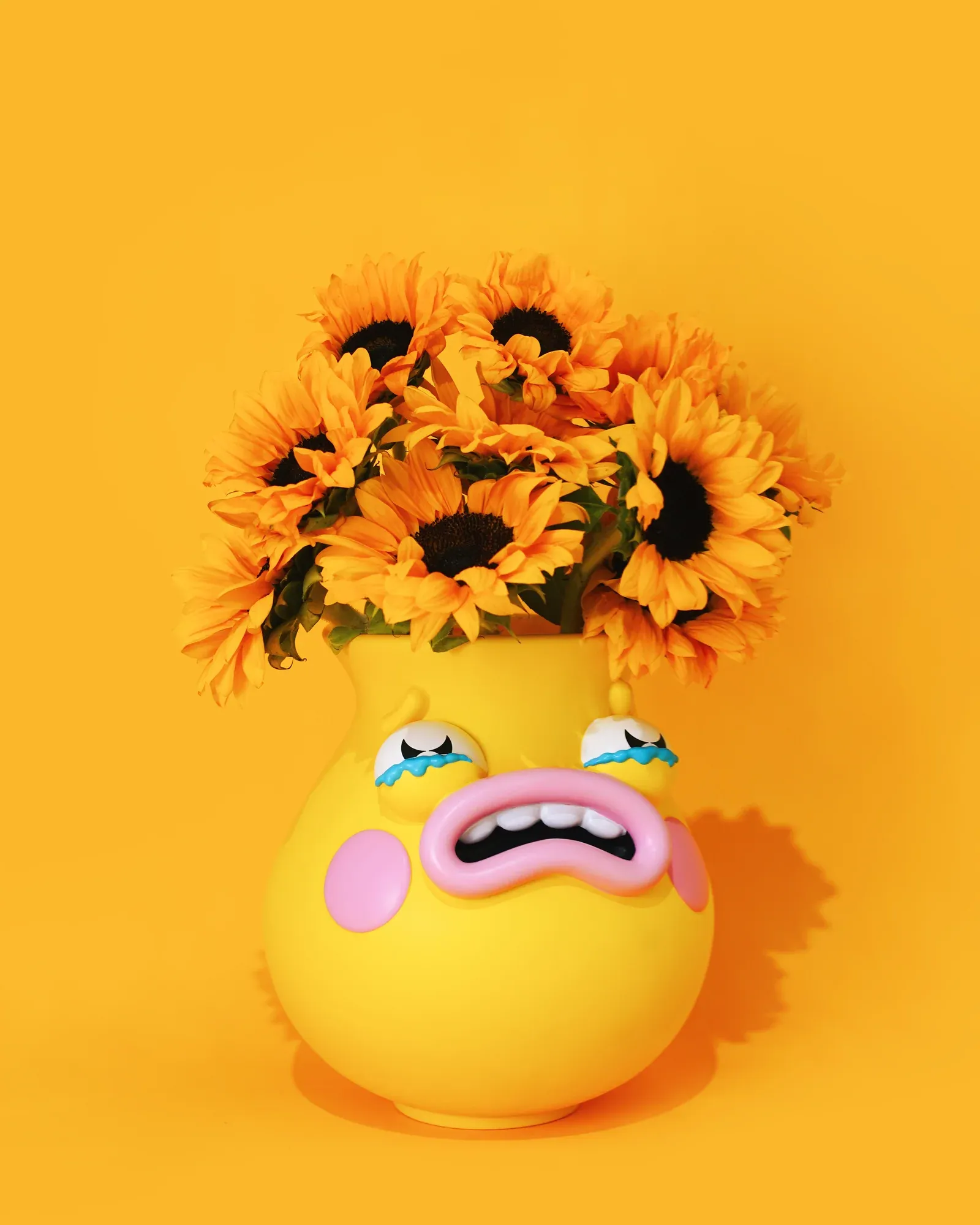 Yellow Sad Vase