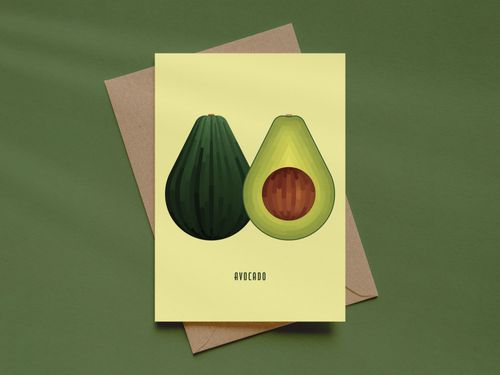 Avocado Greeting Card