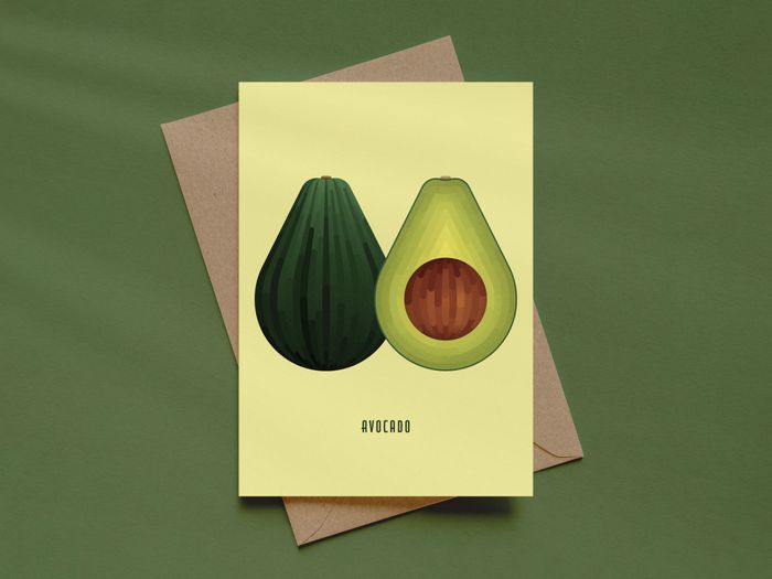 Avocado Greeting Card