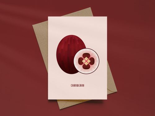 Cranberry Greeting Card