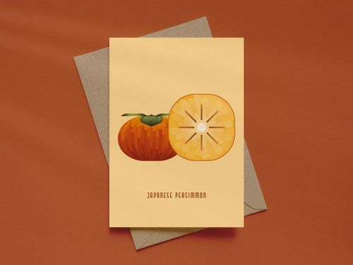 Japanese Persimmon Greeting Card