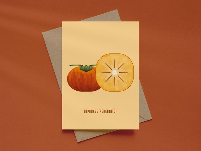 Japanese Persimmon Greeting Card