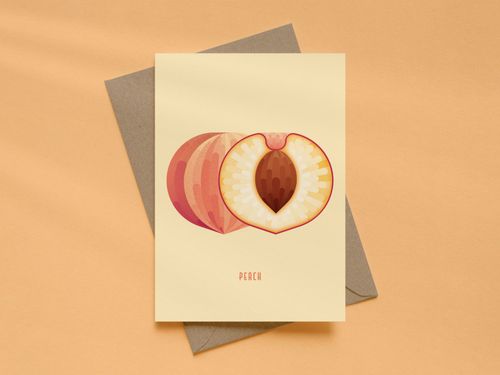 Peach Greeting Card