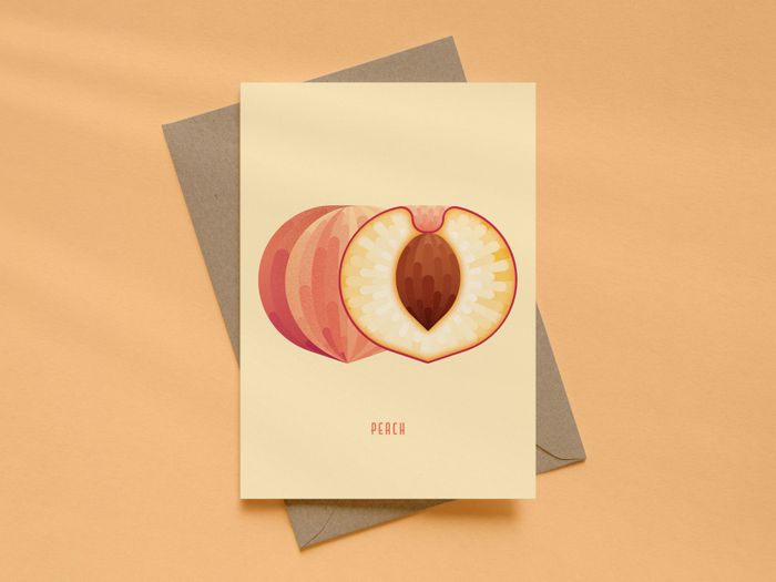 Peach Greeting Card