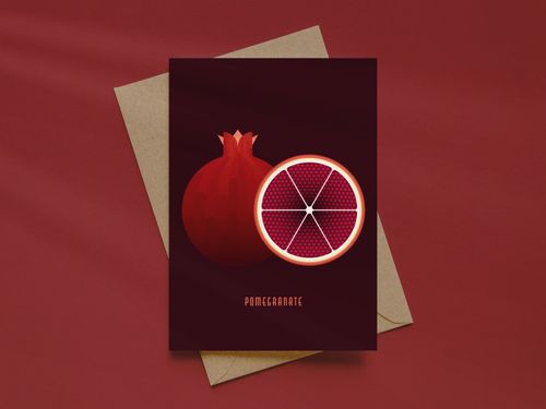 Pomegranate Greeting Card