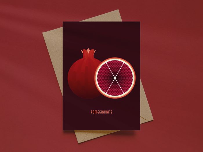 Pomegranate Greeting Card