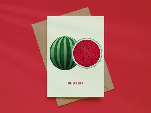 Watermelon Greeting Card