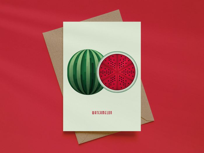 Watermelon Greeting Card