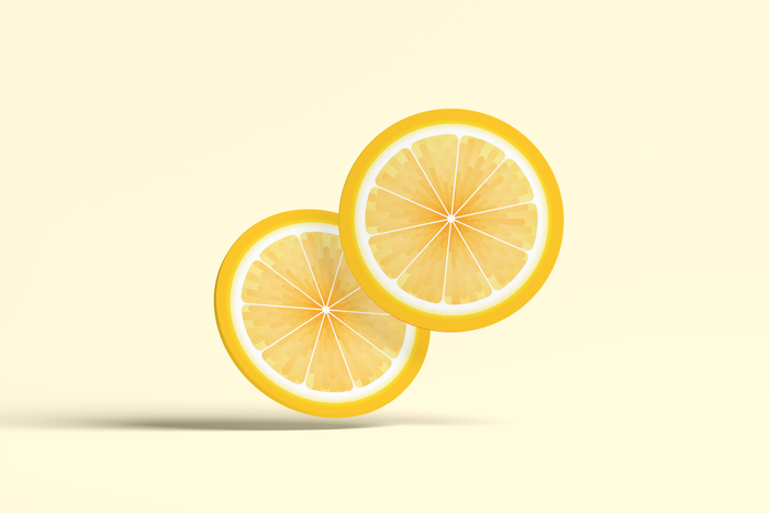 Lemon Round Coaster Set of Four